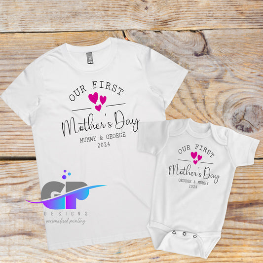 Our First Mother's Day Matching Tees