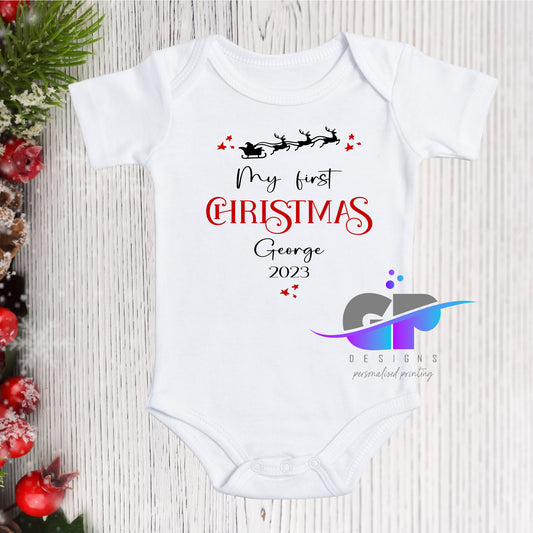 My First Christmas Baby Bodysuit