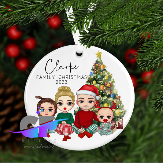 Personalised Christmas Family Ornament 2023