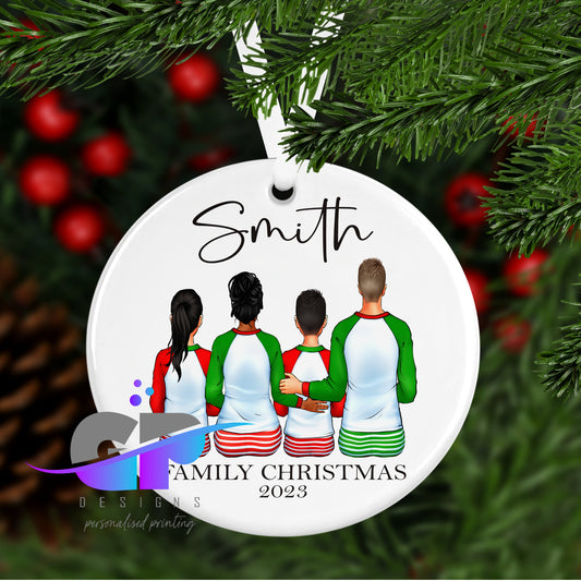 Personalised Christmas Family Ornament 2023