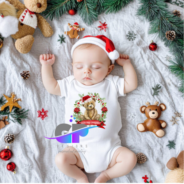 Personalised Christmas Baby Bodysuit