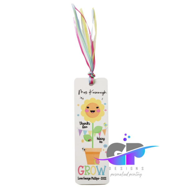 Thank you for helping me grow Teacher Bookmark